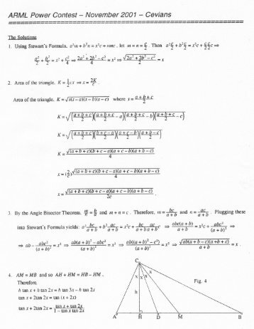 Answers - Mu Alpha Theta