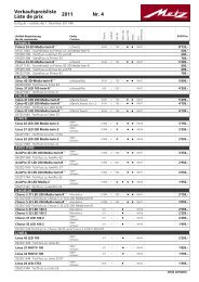 Verkaufspreisliste Liste de prix 2011 Nr. 4 - Liebermann