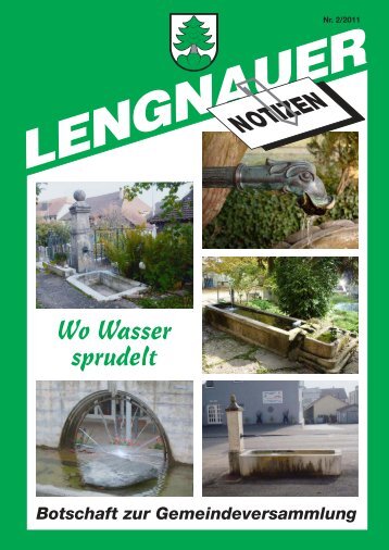 Wo Wasser sprudelt - Einwohnergemeinde Lengnau BE