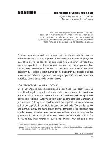 LEONARDO RIVEROS FRAGOSO Algunas inconsistencias de la ...