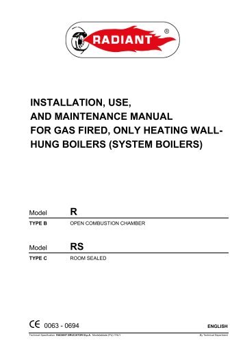 R-RS Heating Only install - Portsdean Technical