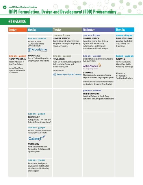 Preliminary Program - American Association of Pharmaceutical ...