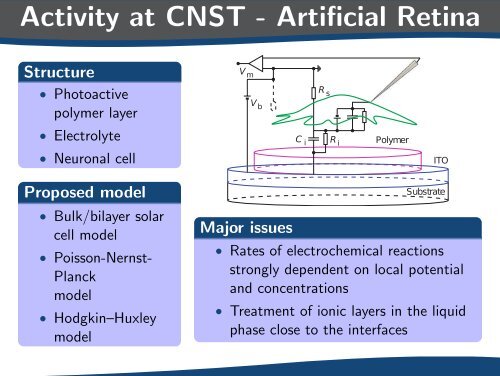 Mathematical Models for Nano Science - Politecnico di Milano