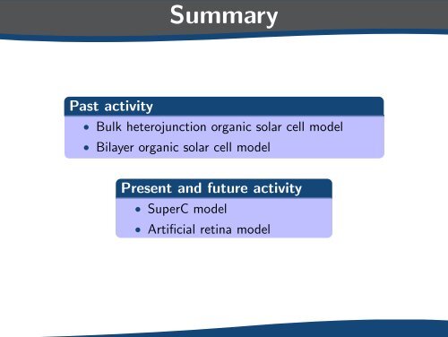 Mathematical Models for Nano Science - Politecnico di Milano