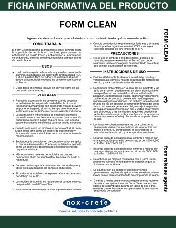 form clean - nox-crete latinamerica