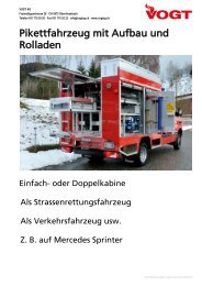 Pikettfahrzeug mit Aufbau und Rolladen - Vogt AG