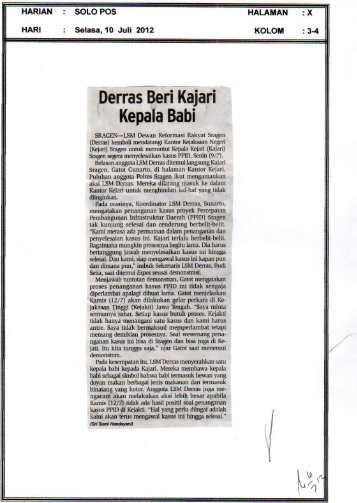 Derras BeriKajari Kepala Babi - Sragen