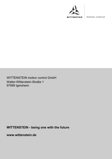 Siemens Masterdrive MC Quick Startup Guide - Wittenstein