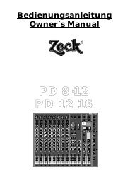 PD 8Ã‚Â·12, PD 12Ã‚Â·16 owners manual - Zeck Audio