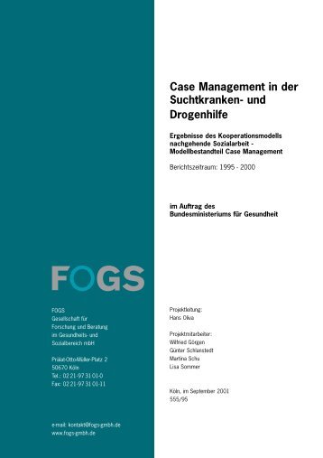 Case Management in der Suchtkranken- und ... - Fogs GmbH