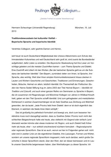 PDF Redemanuskript - Peutinger Collegium