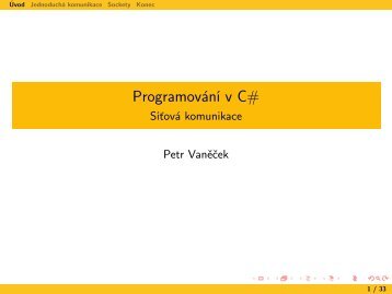 Programování v C# - Sítová komunikace - eAMOS