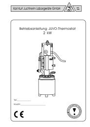 Betriebsanleitung JUVO-Thermostat - Juchheim LaborgerÃ¤te GmbH