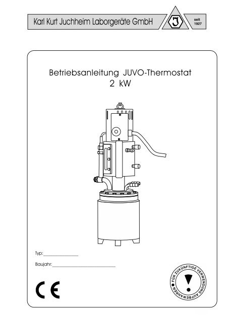 Betriebsanleitung JUVO-Thermostat - Juchheim LaborgerÃ¤te GmbH