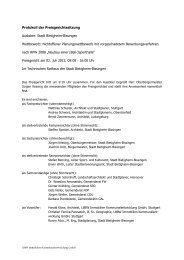 Protokoll der Preisgerichtssitzung Auslober: Stadt Bietigheim ...