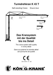 Turmdrehkran K 43 T Das Kransystem mit der Qualität ... - König-Krane