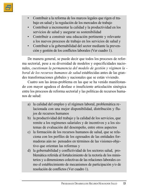 observatorio de recursos humanos de salud en las reformas ...