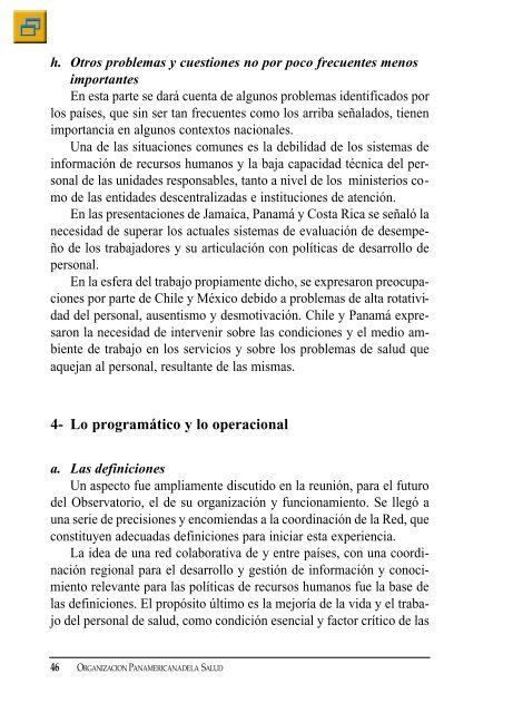 observatorio de recursos humanos de salud en las reformas ...