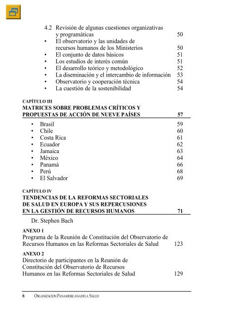 observatorio de recursos humanos de salud en las reformas ...