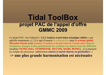 Tidal ToolBox - Mercator OcÃ©an