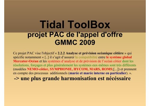 Tidal ToolBox - Mercator OcÃ©an