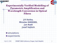 Parametric Amplification and Wavelength Conversion in ... - cesnet