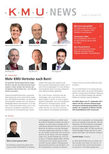 Ausgabe Herbst 2011 - KMU Verband Winterthur und Umgebung