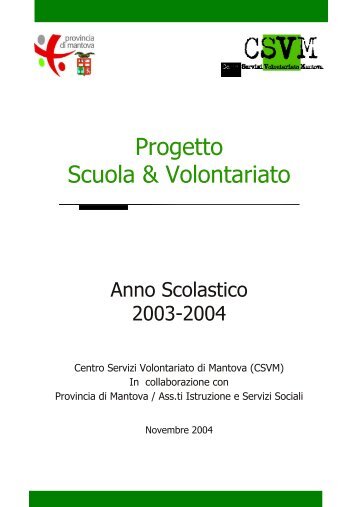 pubblicazione progetto scuola 2003-2004