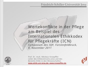 Wertekonflikte in der Pflege - MDK Bayern
