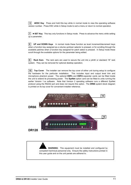Allen and Heath DR-128 Installer Guide - Things A/V
