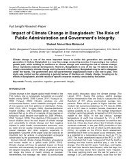 Impact of Climate Change in Bangladesh: The Role of Public ...