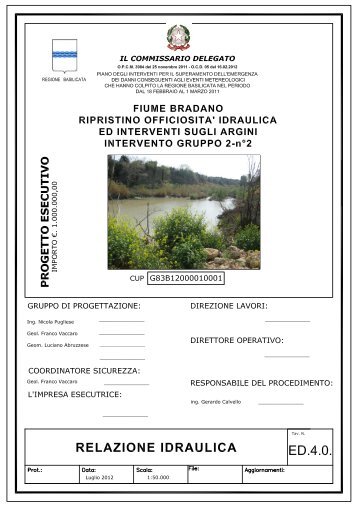 ed.4.0. relazione idraulica - Regione Basilicata