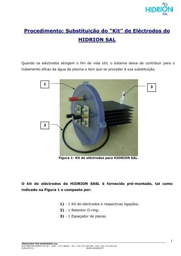 Procedimento SubstituiÃ§Ã£o de ElÃ©ctrodos HSAL - V20120711 - Hidrion