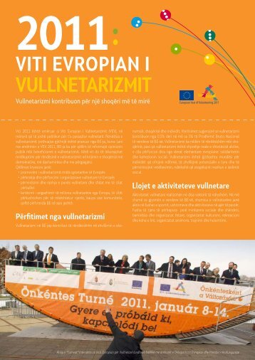 Viti 2011 Ã«shtÃ« emÃ«ruar si Viti Evropian i Vullnetarizmit (VEV)