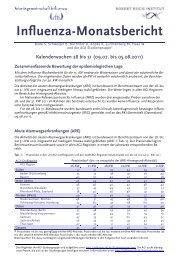 Wochenbericht 31/2011 - Arbeitsgemeinschaft Influenza - RKI