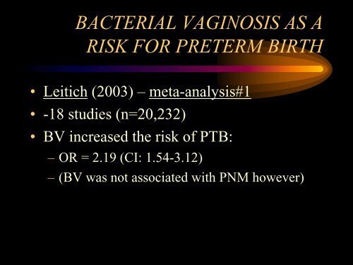 PRETERM LABOR AND PROM: - ANTHC