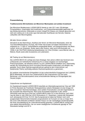 Link zur Mitteilung (PDF) - Ludwig Beck