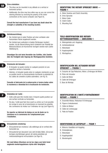 Rotary Sprocket Autopilot Drive Installation Guide Rotary ... - Lewmar