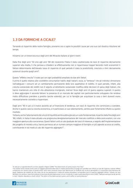 Primo Rapporto Osservatorio del Risparmio UniCredit ... - UniNews