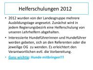 Ausbildungswartetagung 2012 in Hausen - in der Landesgruppe ...