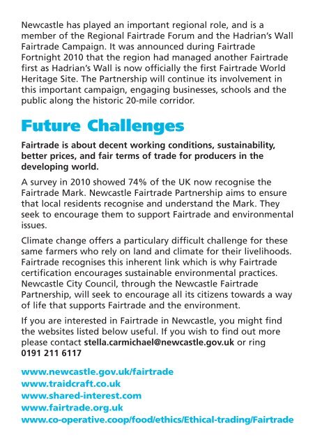 Newcastle's Fairtrade History - Newcastle City Council