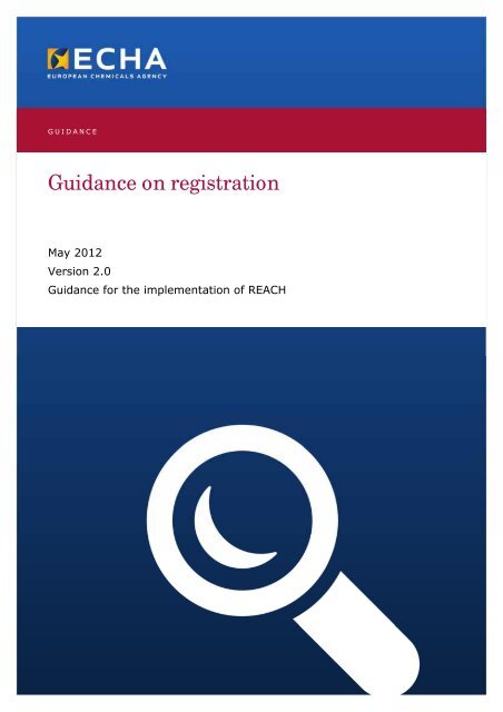 Guidance on registration - ECHA - Europa