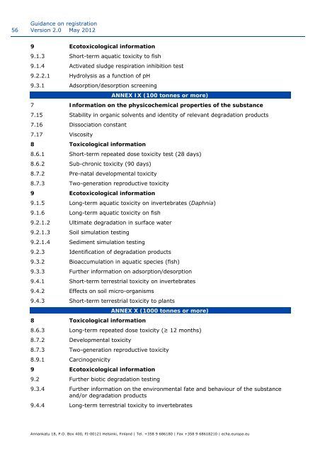 Guidance on registration - ECHA - Europa