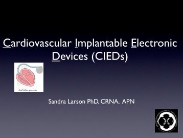 Cardiovascular Implantable Electronic Devices (CIEDs)