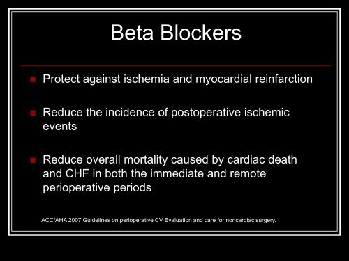 Prevention Of Cardiac Ischemia In The Surgical Patient - California ...