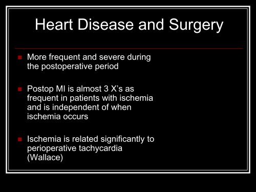 Prevention Of Cardiac Ischemia In The Surgical Patient - California ...
