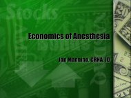 Business of Anesthesia Part I