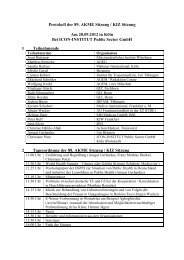 Protokoll der 89. AKME Sitzung / KIZ Sitzung Am 28.09.2012 in KÃƒÂ¶ln ...