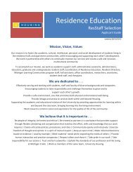 ResStaff Guide - University Housing - University of Michigan