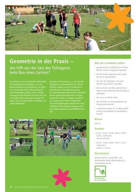 Programm - Landesgartenschau Nagold